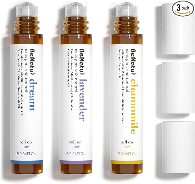 Benatu Essential Oil Roll On Set, Aromatherapy Roller by benatu