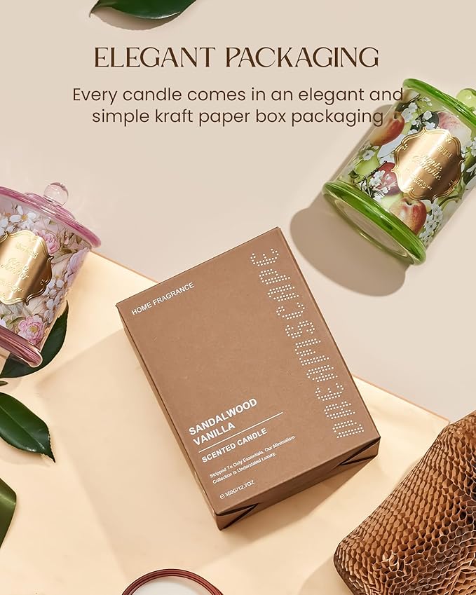 M&SENSE Eucalyptus Cedarwood Soy Candles, 2 Wick 12.7oz Large Jar Candle 75H - Image 5