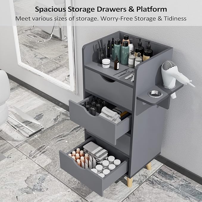 OmySalon Salon Station, 4 -Layer Beauty Barber Salon Styling Station Organizer - Image 4