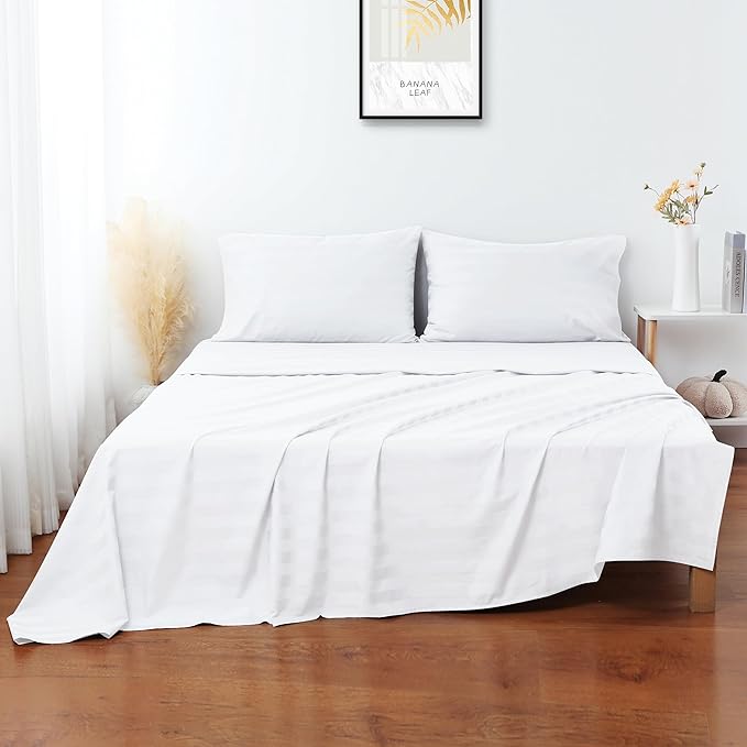 Flat Sheet Only 2 Pack, TwinXL Size 400 Thread Count 100% Egyptian Cotton Flat - Image 6
