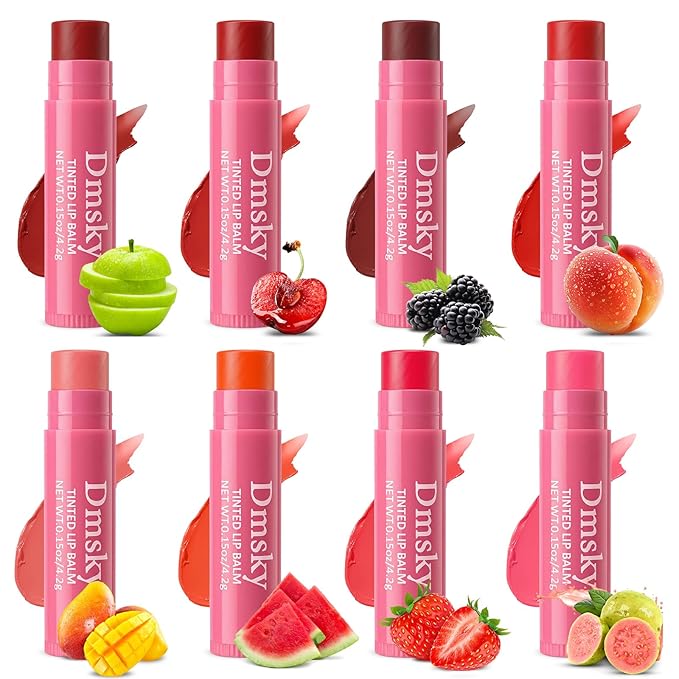 Dmsky 16 Pack Fruity Tinted Lip Balm Bulk, 3-In-1 Moisture, Repair and Color - Image 2