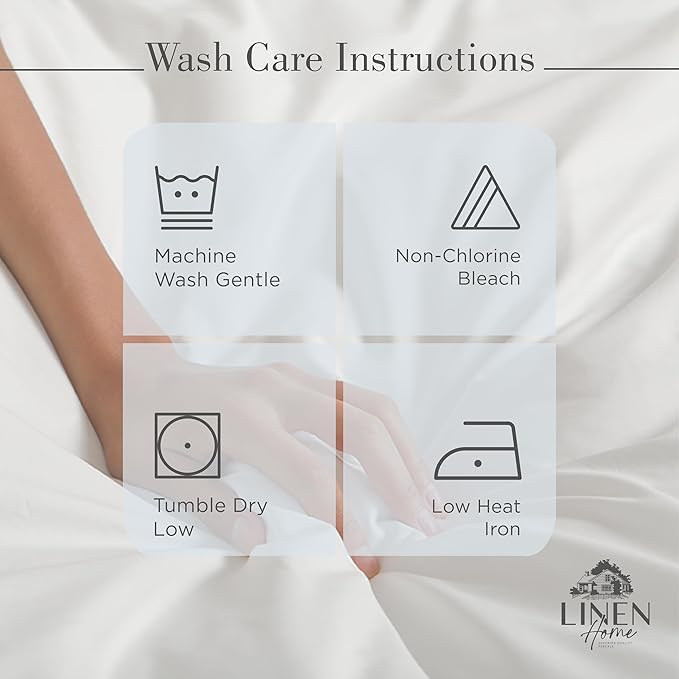 Linen Home 100% Cotton Percale Sheets California King Size, Deep Pocket - Image 5