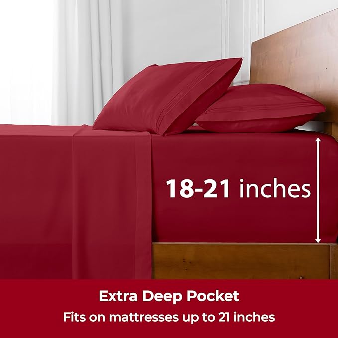 Mellanni Extra Deep California King Sheets - Image 6