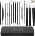 Pimple Popper Tool Kit, IUMAKEVP 15 PCS Professional Stainless Steel Blackhead by IUMAKEVP