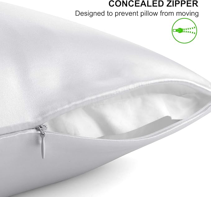 ALASKA BEAR Silk Pillowcase for Hair and Skin, Zipper Closure - Image 3