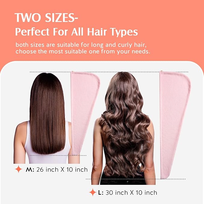 YFONG 2 Pack Microfiber Hair Towel Wrap - Image 4