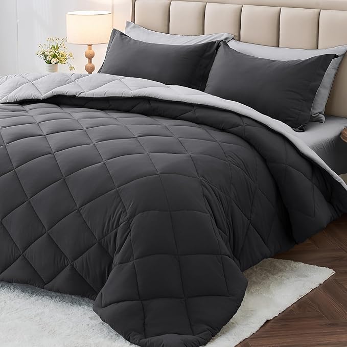 MUXHOMO 7 Pieces Full Comforter Set, Reversible Bed in a Bag Full Size by MUXHOMO