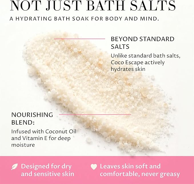 Coco Escape Coconut and Vanilla Aromatherapy Bath Soak, Relaxation Support - Image 2