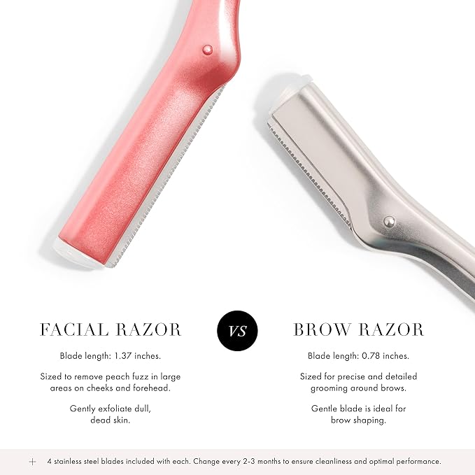 Tweezerman Exclusive Tea Rose Facial Razor - Image 4