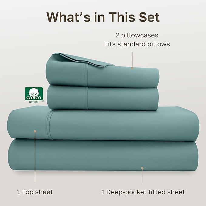 California Design Den Soft 100% Cotton Sheets Full Size Set, 400 Thread Count - Image 4