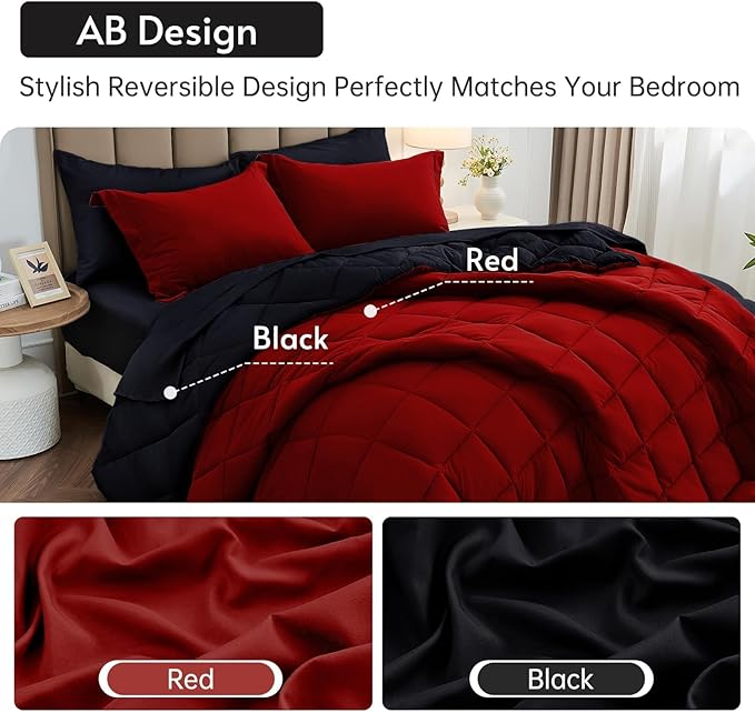 MUXHOMO 5 Pieces Twin XL Comforter Set, Reversible Bed in a Bag Twin XL Size - Image 3
