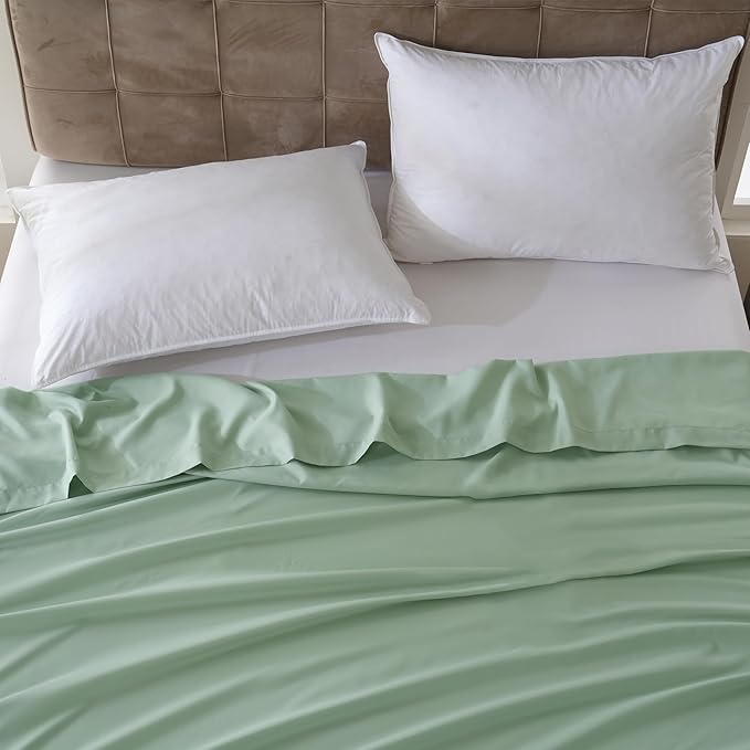 ZPECC Queen Flat Sheet Only 1 Pack, Durable Sage Green Top Bed Sheets - Image 7