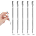 6 Pcs Dual-Sided Cuticle Pusher Set, Stainless Steel Cuticle Pusher Tool by Unknown
