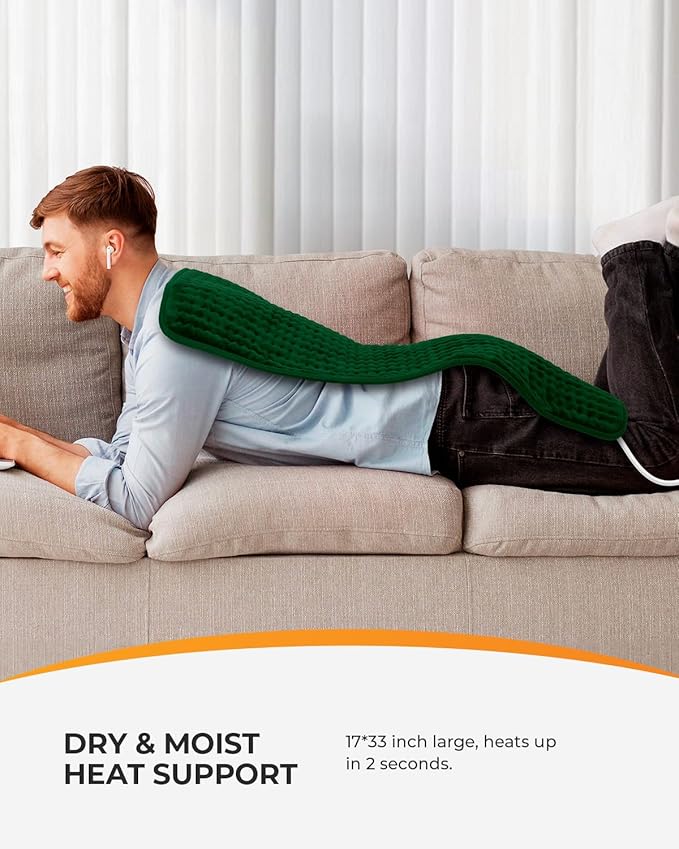 CooCoCo Heating Pad for Back Pain Relief, HSA Eligible Extra Large Heat Pad - Image 3