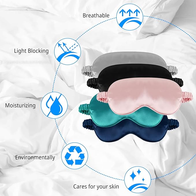 1 Pack Sleep Mask, Silk Eye Mask - Image 4
