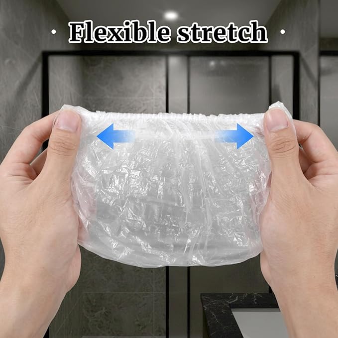 Qianyu 100 PCS Disposable Shower Caps and 100 PCS Earmuffs - Image 3