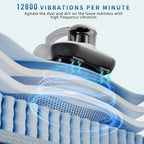 Mattress Vacuum Cleaner, Handheld UV Bed Vacuum Cleaner 16KPa & 12800 Vibrations Per/Min Upgraded Effectively Clean Up Bed, Pillows, Cloth Sofas, Carpets and Ther Fabric Surfaces