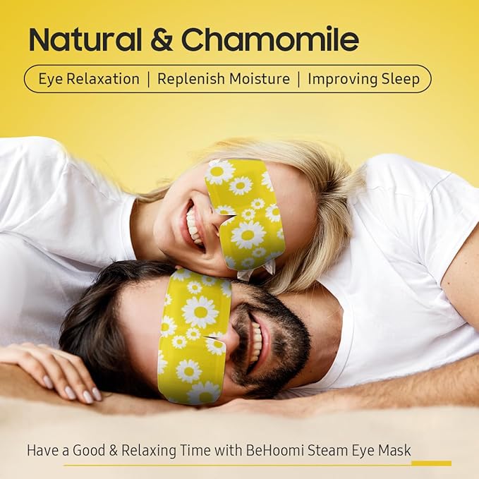 BeHoomi Steam Eye Mask, Self Heating Disposable SPA Warm Compress - Image 2