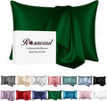 Oeko-TEX Certified Mulberry Silk Pillow Cases Green by ROSEWARD