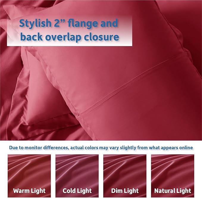 Nestl Burgundy Red Duvet Cover Full Size - Image 8
