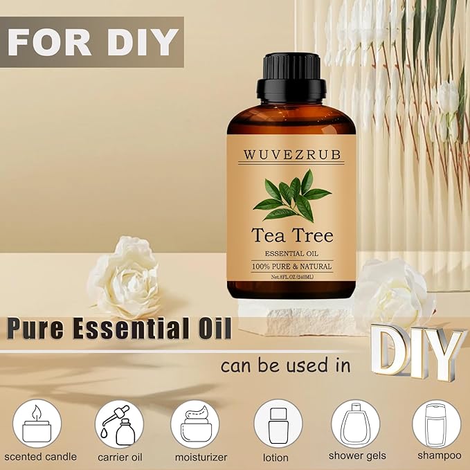 Tea Tree Essential Oils, 240ML 100% Pure and Natural Essential Oil - Image 3