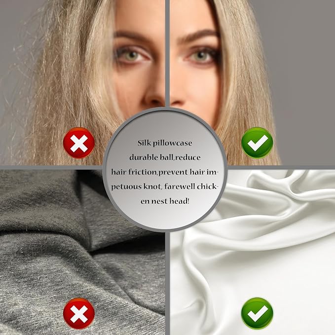 Silk Pillow Cases 2 Pack, Soft Breathable and Sliky Standard Size Pillow Cases - Image 5