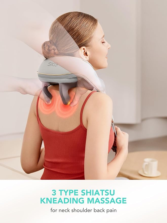 SKG 2025 Neck Massager for Pain Relief, Deep Tissue 6D Kneading - Image 5