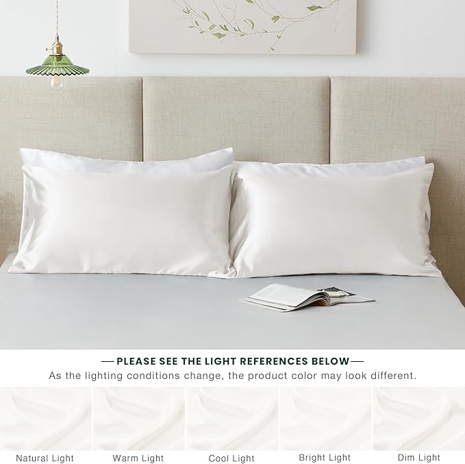 Love's cabin Satin Pillowcase Set of 2 Queen Size 20x30, Cooling Pillow Covers - Image 5