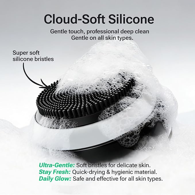 Electric Face Scrubber & Silicone Facial Cleansing Brush - Image 3