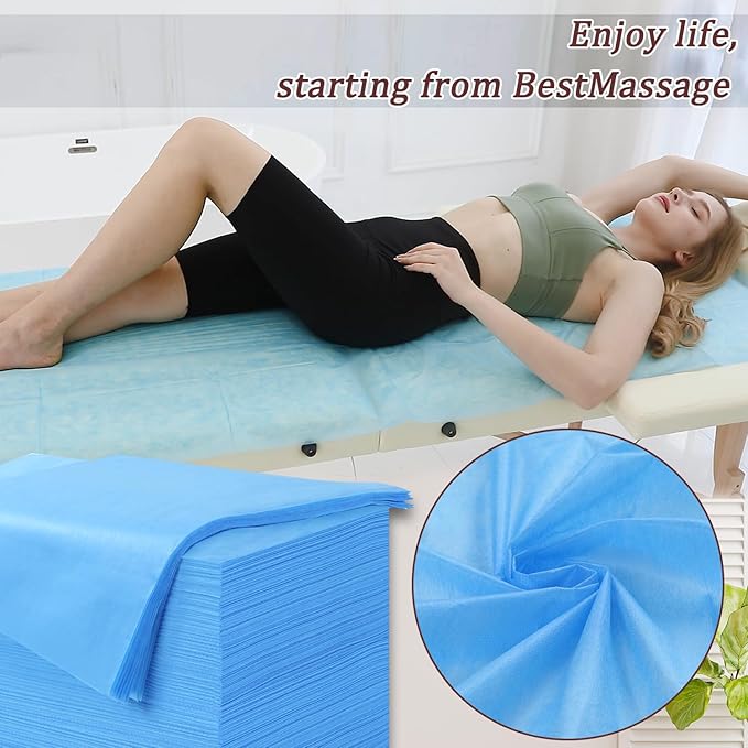 Disposable Bed Sheets 200 Pcs 31" x 71" Massage Table Sheets Non Woven Fabric - Image 3