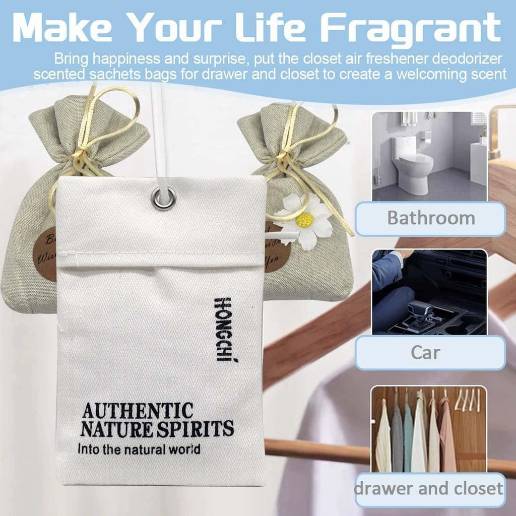 6-Pack Fresh Scented Sachet Packet, Air Freshener Bags for Drawers, Closets, Cars, Long Lasting Home Fragrance, English Pear Freesia and Lavender