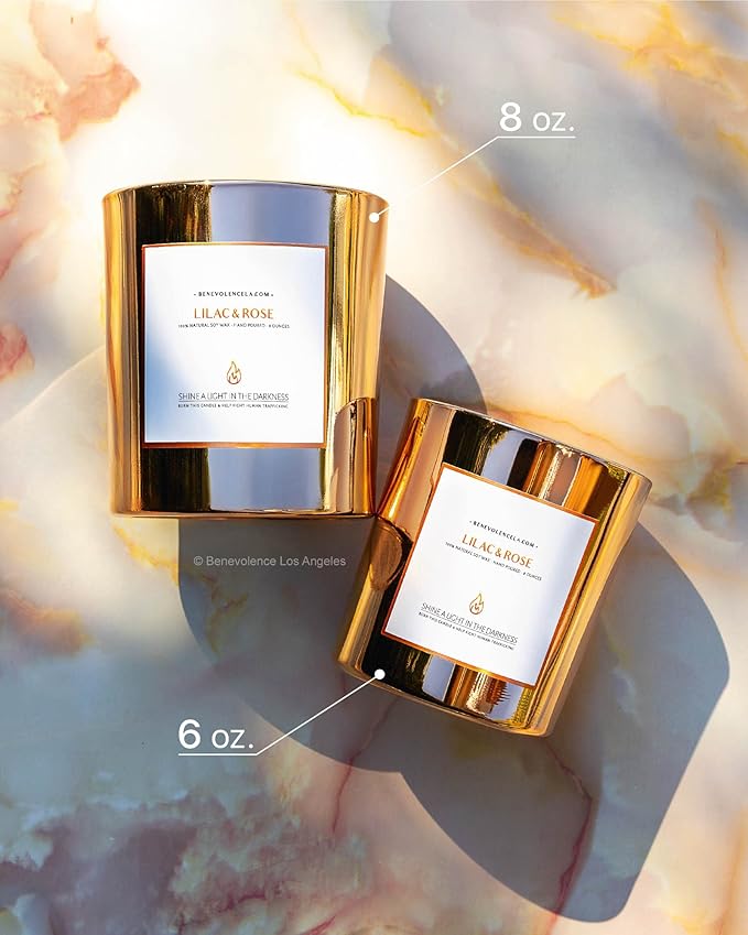 Benevolence LA Lilac & Rose Wood Wick Candles | Soy Christmas Scented Candles - Image 4
