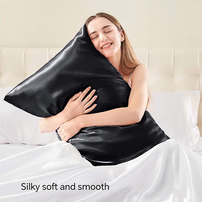 BEDELITE Satin Pillowcase with Zipper, Super Soft and Cooling Similar to Silk - Image 2