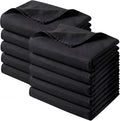 Preboun 10 Pcs Black Flat Sheets Bulk Twin Size Soft Microfiber Top Flat by Preboun