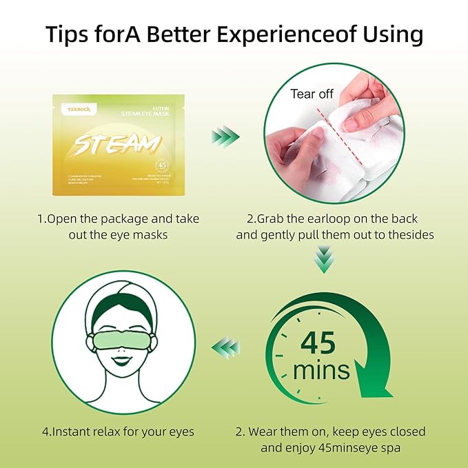 Venrock Lutein Self-Heating Steam Eye Mask 10 Packs - Image 9