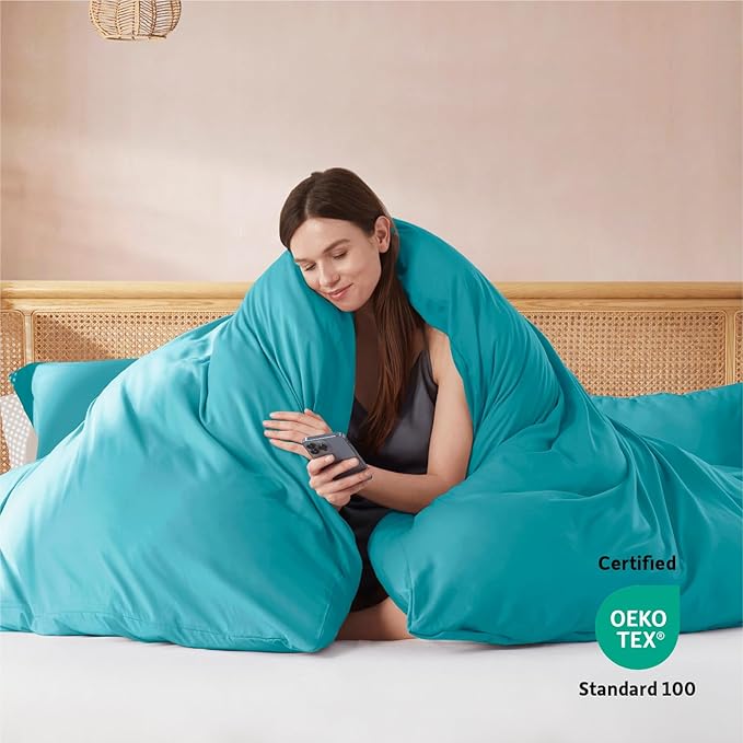 Nestl Teal Duvet Cover King Size - Image 3