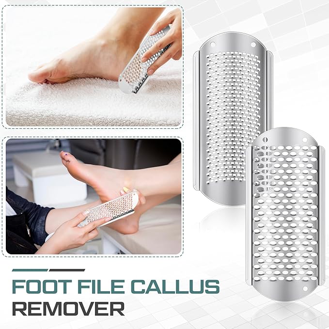 Moxweyeni 8 Pack Silver Foot File Callus Remover Replacement Blades Metal File - Image 6