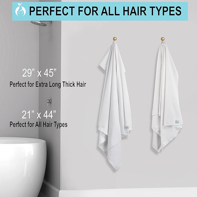 Hair RePear The Ultimate Hair Towel – Generous 29" x 45" Cotton Hair Towel - Image 9