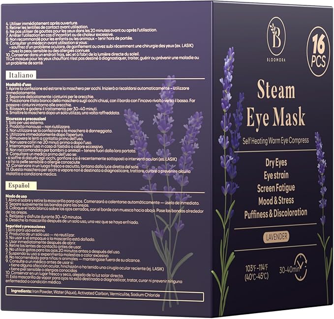 16 Pack Lavender Steam Eye Mask - Image 9
