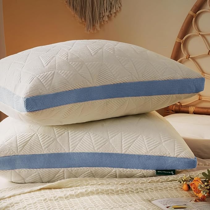 BETU Cooling King Size Pillows Set of 2, Shredded Memory Foam Cool Pillows - Image 7