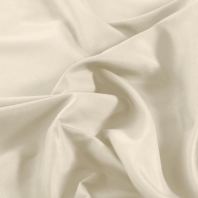 Lirex Beige Flat Sheet Twin, Ultra Soft & Breathable Brushed 1800 Microfiber - Image 3