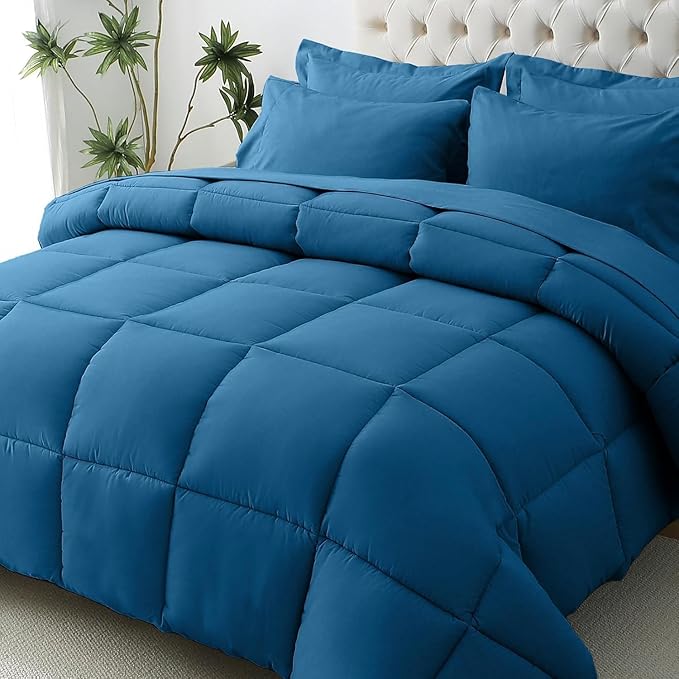 JOLLYVOGUE Twin Comforter Set, Ultra-Soft Bed in a Bag Twin Size 5 Pieces by JOLLYVOGUE