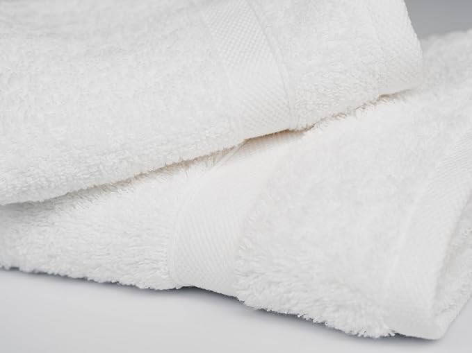 CH White Bath Towels Bulk Pack of 24 – Pure Cotton Lightweight & Absorbent - Image 6