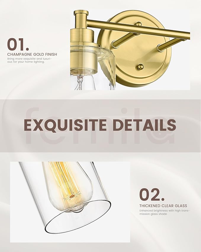 FEMILA Bathroom Vanity Light, Farmhouse Modern Vanity Lighting fixtures - Image 3