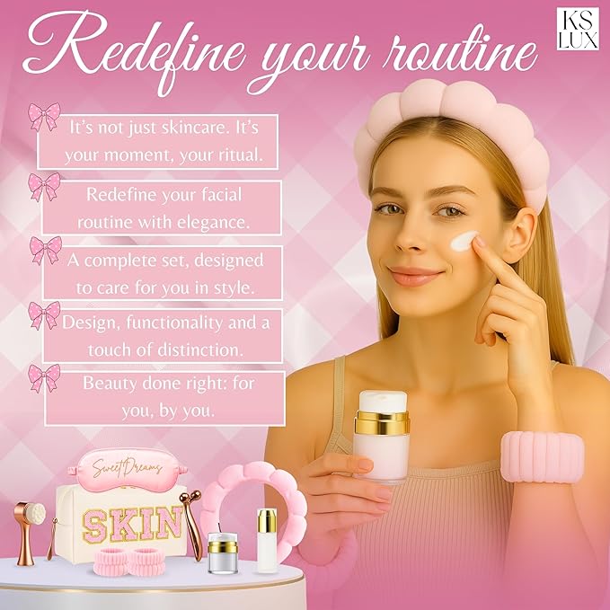 Preppy skincare set women, cute skin care kit - Image 5