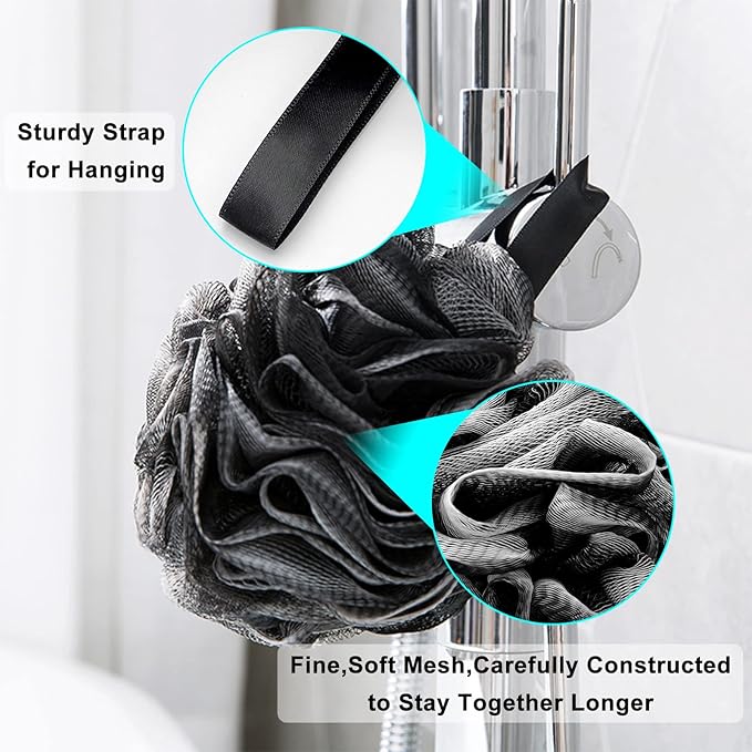 Loofah Bath Shower Sponge Body Scrubber, Extra Large 75g XL Exfoliate Mesh Pouf - Image 4