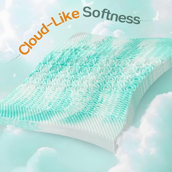 SINWEEK Mattress Topper Memory Foam Mattress Topper 2 Inch Queen Soft Mattress - Image 6