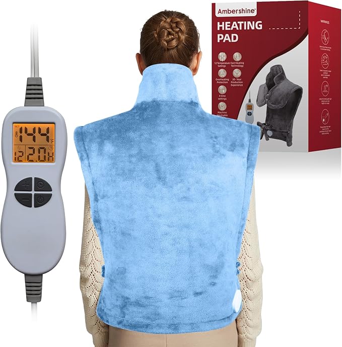 Ambershine 26"x35" XXXL King Size Neck& Shoulder& Back Heating Pad by Ambershine