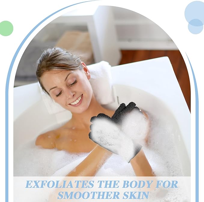 Ramede 30 Pair Exfoliating Glove Double Sided Exfoliating Bath Gloves Pack - Image 3