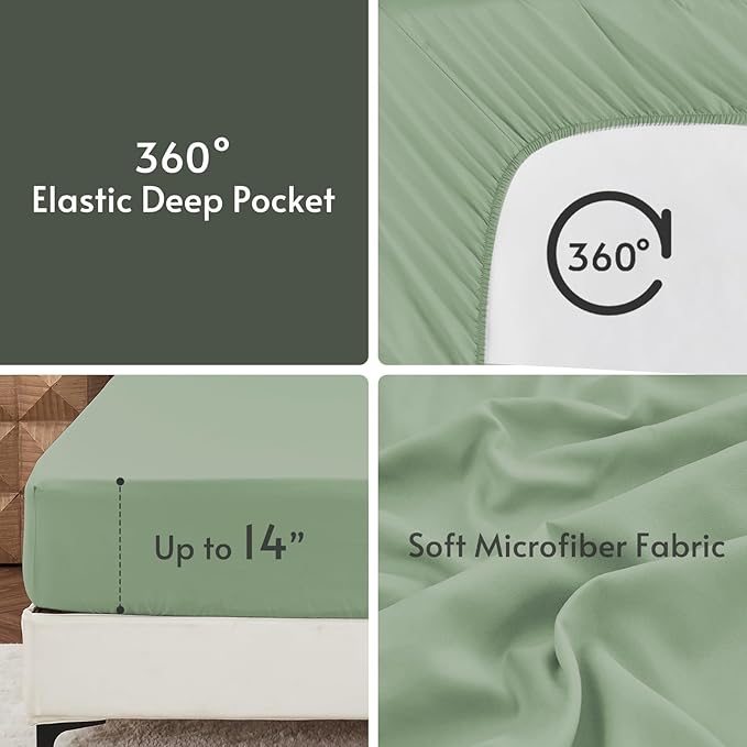 MUXHOMO 5 Pieces Twin Comforter Set, Reversible Bed in a Bag Twin Size - Image 8